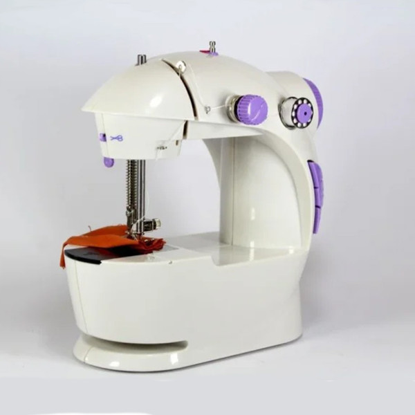 Швейная ручная мини машинка 4 в 1 Mini Sewing Machine SM-202А Домашняя компактная настольная портативная 220V