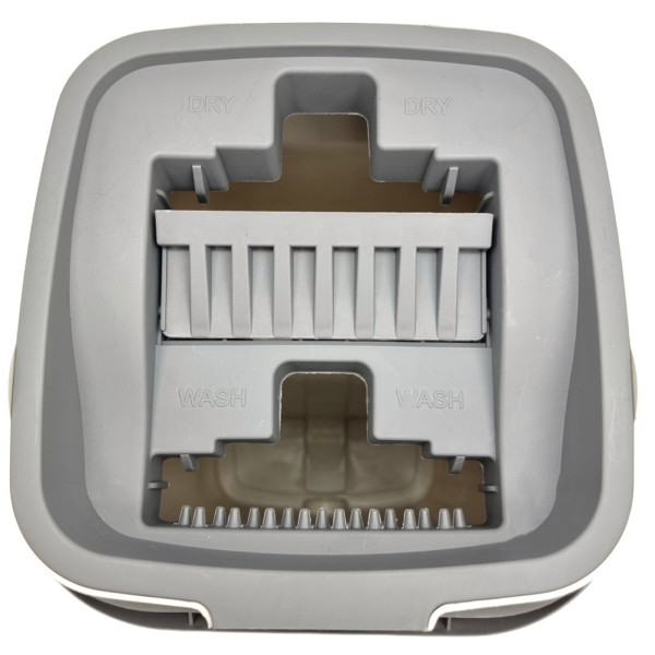 Комплект швабра с ведром с автоматическим отжимом для уборки Чудо швабра лентяйка Mop Scratch серая