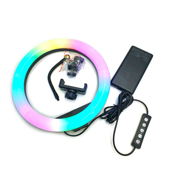 Кольцевая светодиодная цветная лампа RGB LED MJ26 Набор блогера селфи кольцо со штативом Мечта тиктокера 26 см