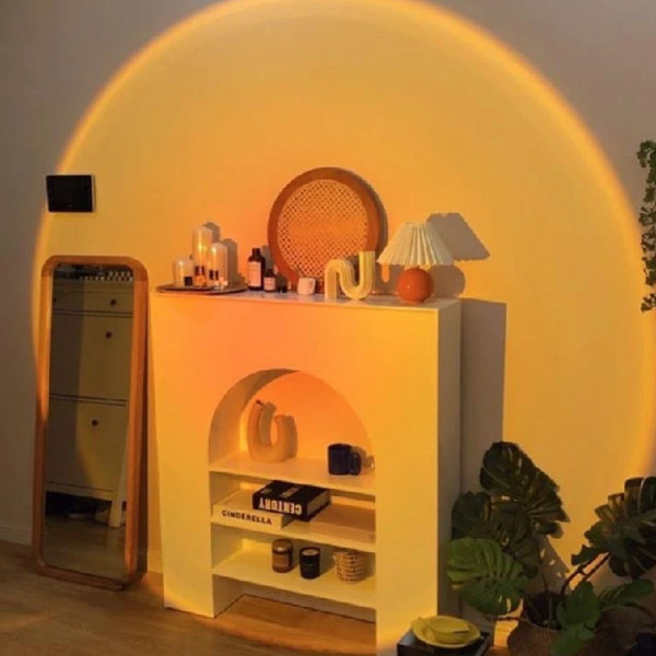 Sunset Lamp проекционный светильник желтый закат USB светильник проектор солнце атмосферная лампа для фото