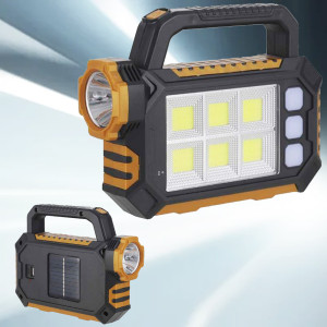 Фонарь ручной HS-8029 на солнечной батарее LED лампа с 3мя режимами освещения