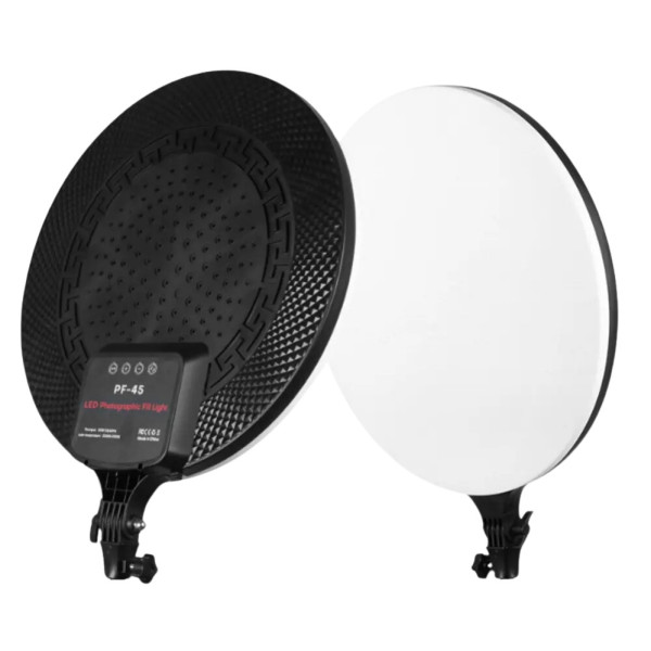 Круглая светодиодная лампа с пультом LED Fill Light PF-45 профессиональный видеосвет 45см для блогеров Круглая светодиодная лампа с пультом LED Fill Light PF-45 профессиональный видеосвет 45см для блогеров