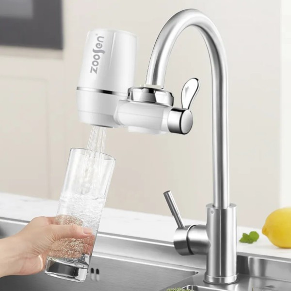 Фильтр насадка на кран для очистки воды Water Purifier проточный очиститель с активированным углем Фильтр насадка на кран для очистки воды Water Purifier проточный очиститель с активированным углем