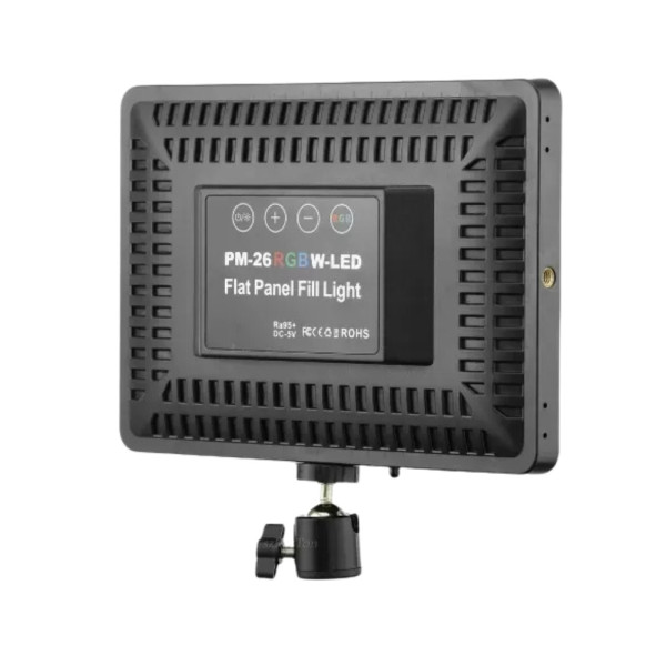 Светодиодная лампа прямоугольная разноцветная для блогера визажиста RGBW LED PM-26 Ra95+ 14 цветов