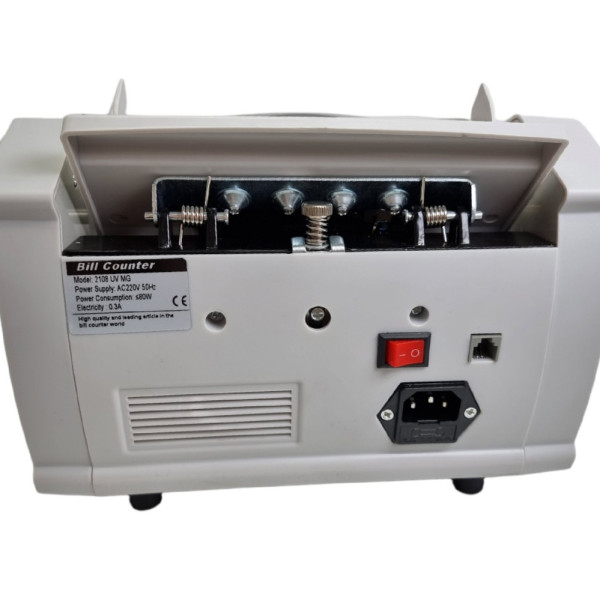Счетная машинка с детектором валют Bill Counter 2108 UV\MG Счетчик банкнот с двойной детекцией серый Счетная машинка с детектором валют Bill Counter 2108 UV\MG Счетчик банкнот с двойной детекцией серый