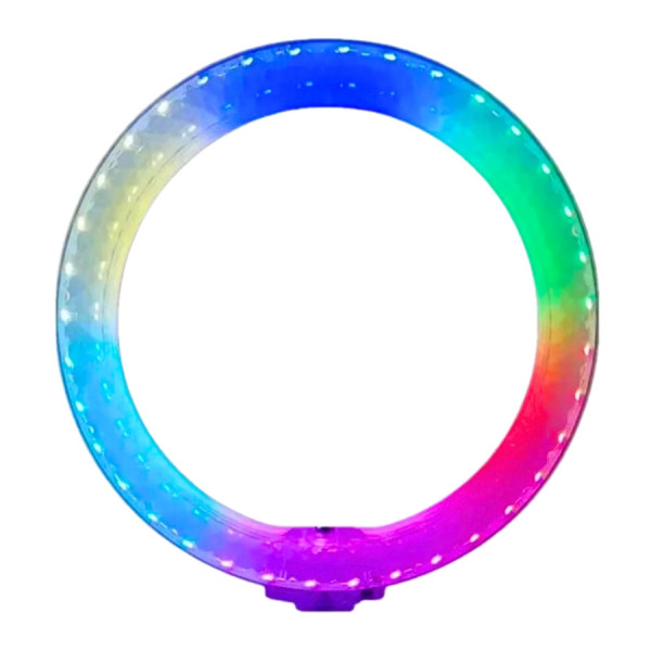 Светодиодная лампа  кольцевая 3D RGB 36 см цветная двухсторонняя LED Селфи кольцо для фото блогеров от usb