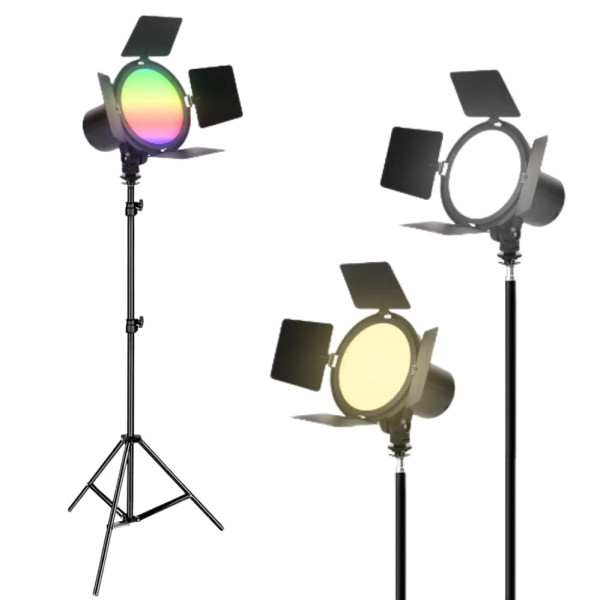 Світлодіодна RGB лампа відеосвітло з пультом та штативом 2м JSL-216 LED прожектор для фото та відеозйомки Світлодіодна RGB лампа відеосвітло з пультом та штативом 2м JSL-216 LED прожектор для фото та відеозйомки