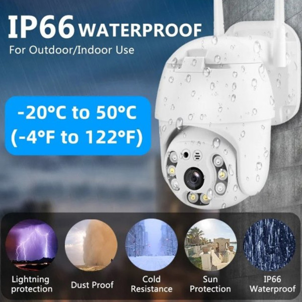 Поворотная уличная IP камера видеонаблюдения PTZ WiFi xm 2mp с удаленным доступом белая Поворотная уличная IP камера видеонаблюдения PTZ WiFi xm 2mp с удаленным доступом белая