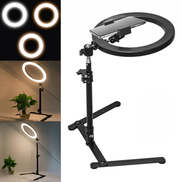 Настольная кольцевая лампа 26см со штативом Ring light Led Набор блогера светодиодное селфи кольцо