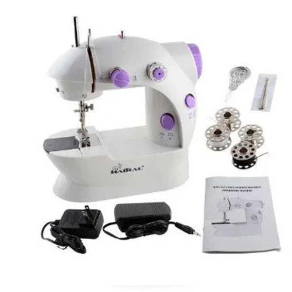 Швейная ручная мини машинка 4 в 1 Mini Sewing Machine SM-202А Домашняя компактная настольная портативная 220V