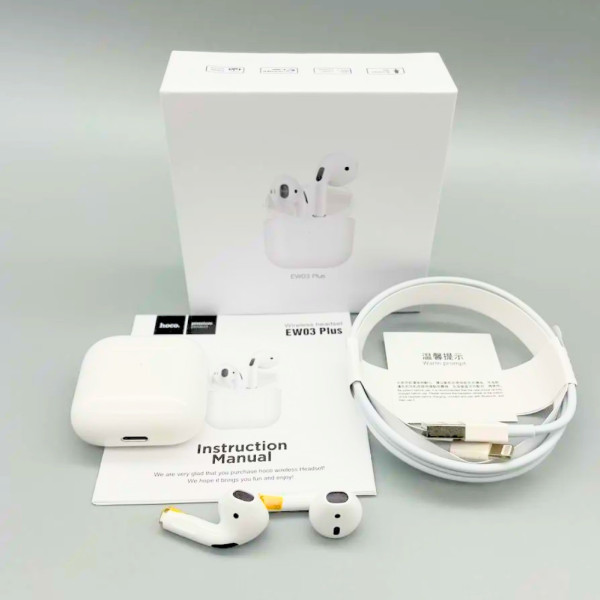 Наушники беспроводные сенсорные Hoco EW03 Plus Bluetooth гарнитура с кейсом для телефона Наушники беспроводные сенсорные Hoco EW03 Plus Bluetooth гарнитура с кейсом для телефона