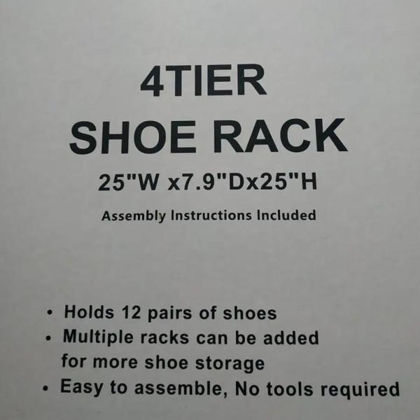 Полка органайзер для обуви стеллаж shoe rack складная стойка подставка черная обувница