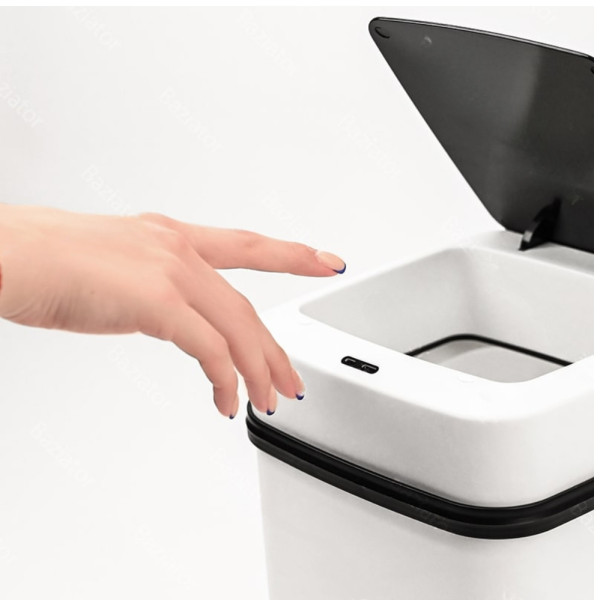 Ведро мусорное сенсорное с крышкой на 10 л Sensor Trash Box с умным датчиком на батарейках для кухни Ведро мусорное сенсорное с крышкой на 10 л Sensor Trash Box с умным датчиком на батарейках для кухни