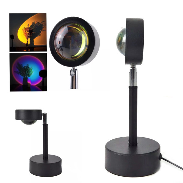 Проекционный светильник Sunset Lamp закат USB проектор атмосферная лампа для фото металлическая