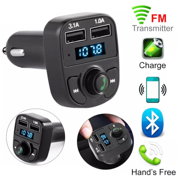 Авто FM трансмиттер Блютуз Модулятор MP3 ЮСБ для авто Earldom ET-M29 2 usb громкая связь черный Авто FM трансмиттер Блютуз Модулятор MP3 ЮСБ для авто Earldom ET-M29 2 usb громкая связь черный