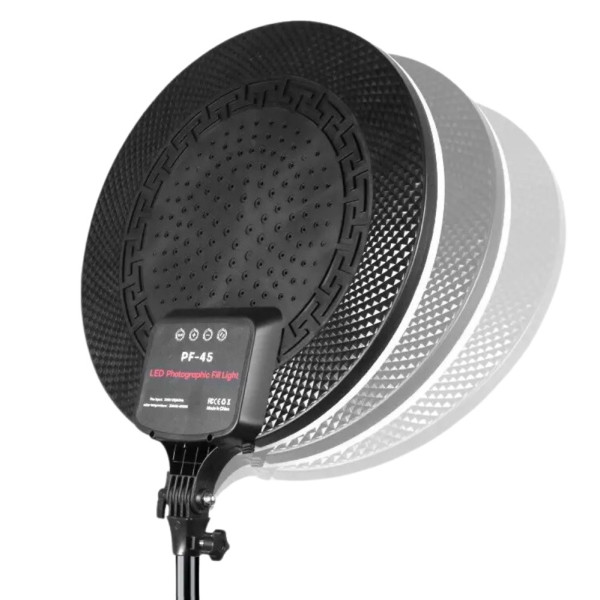 Круглая светодиодная лампа 45см с пультом и штативом 2м LED Fill Light PF-45 видеосвет для блогера визажиста Круглая светодиодная лампа 45см с пультом и штативом 2м LED Fill Light PF-45 видеосвет для блогера визажиста