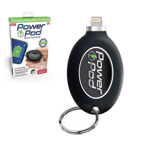 Брелок зарядное устройство повербанк Power bank Power Pod внешний аккумулятор Lightning