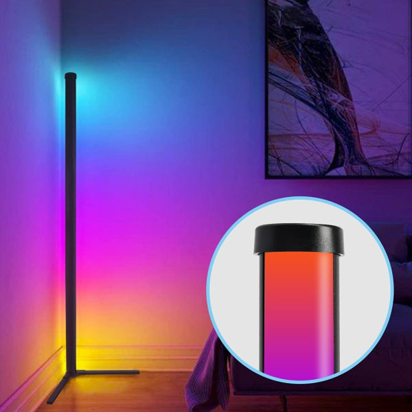 Угловой напольный RGB светодиодный LED торшер лампа с пультом RGB-светильник регулируемой яркостью лед ночник