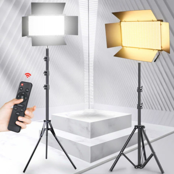 Прямоугольная LED лампа RL-900 светодиодная со штативом 2м и пультом для фото и видео съемки