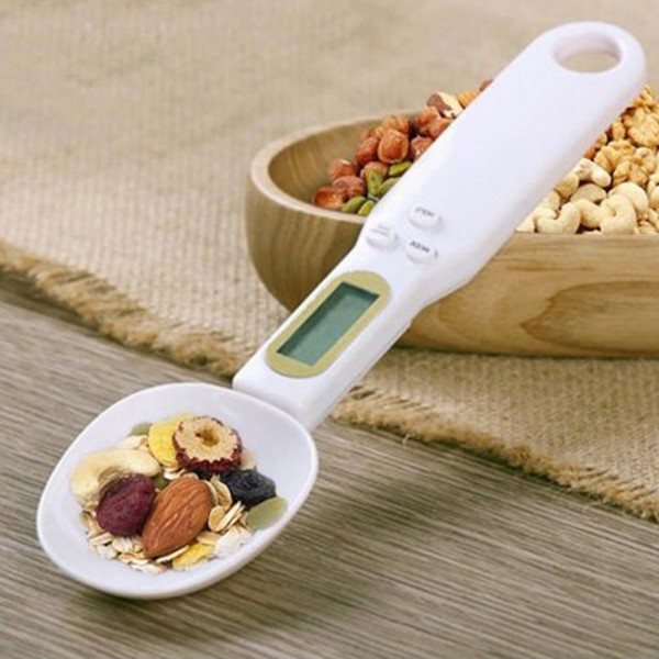 Электронная мерная ложка весы с LCD экраном Digital Spoon Scale цифровая до 300 г высокая точность Белая