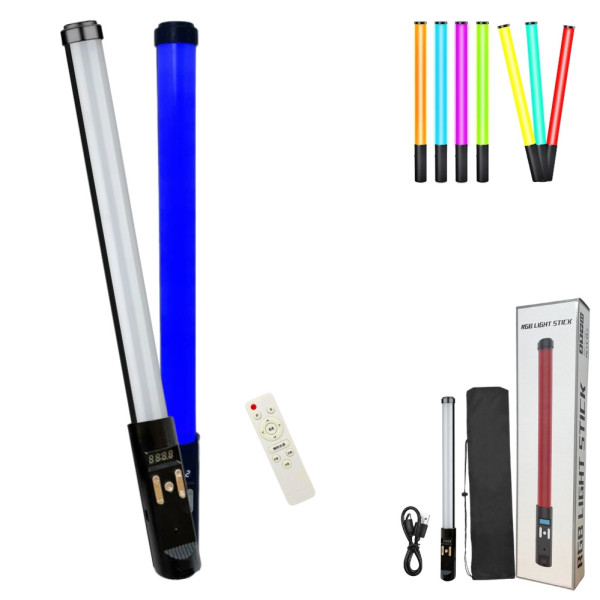 Светодиодная лампа меч аккумуляторная RGB Light Stick разноцветная палка с пультом для фото и видеосъёмки