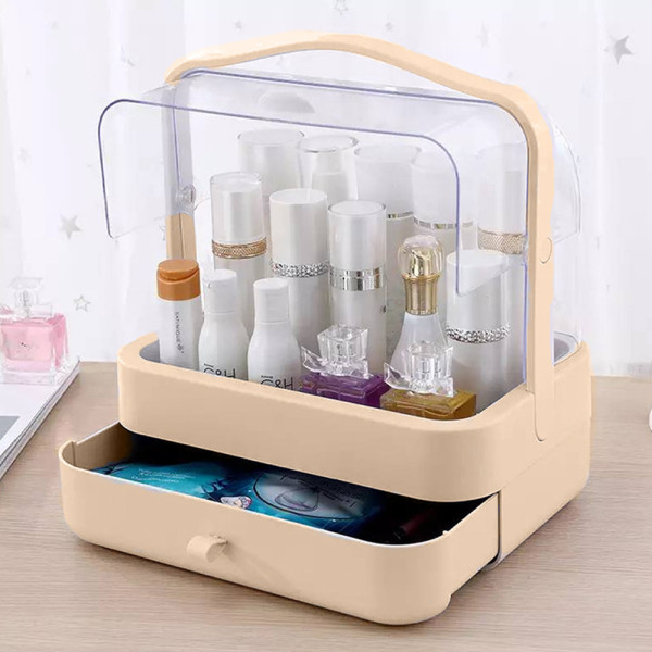 Органайзер для косметики настольный Бокс для хранения макияжа Cosmetic Storage Box LD-388 Розовый