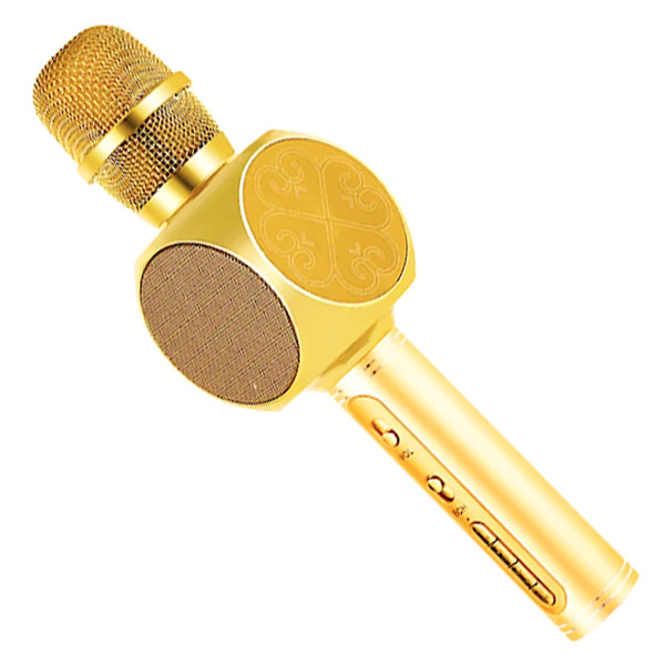 Караоке микрофон детский портативный беспроводной Bluetooth USB Золотой Gold Игрушка микрофоны для детей YS-63 Караоке микрофон детский портативный беспроводной Bluetooth USB Золотой Gold Игрушка микрофоны для детей YS-63