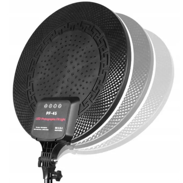 Круглая светодиодная лампа с пультом LED Fill Light PF-45 профессиональный видеосвет 45см для блогеров Круглая светодиодная лампа с пультом LED Fill Light PF-45 профессиональный видеосвет 45см для блогеров