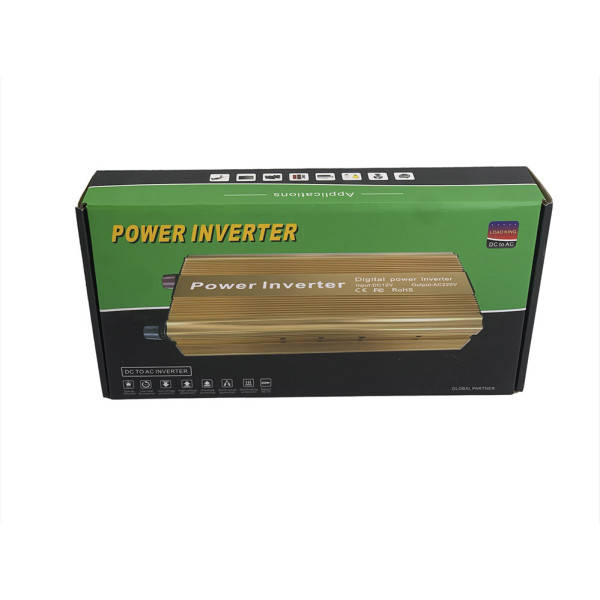 Преобразователь инвертор от аккумулятора 12V-220V Power Inverter напряжения 1000W автомобильный Преобразователь инвертор от аккумулятора 12V-220V Power Inverter напряжения 1000W автомобильный