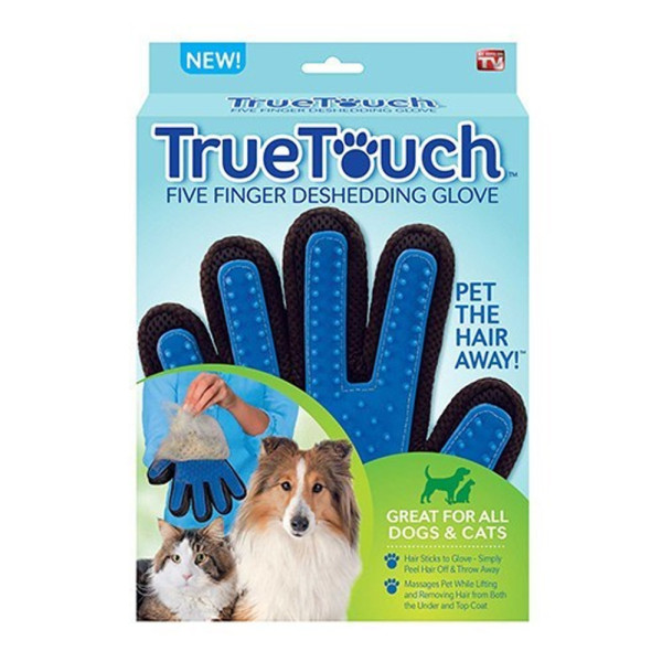 Перчатка для вычесывания шерсти животных расческа True Touch щетка варежка для кошек и собак Перчатка для вычесывания шерсти животных расческа True Touch щетка варежка для кошек и собак