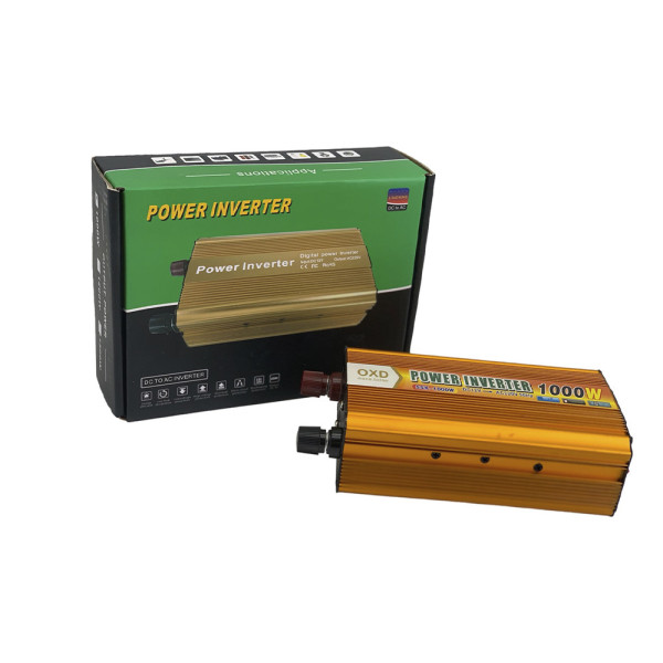 Преобразователь инвертор от аккумулятора 12V-220V Power Inverter напряжения 1000W автомобильный Преобразователь инвертор от аккумулятора 12V-220V Power Inverter напряжения 1000W автомобильный