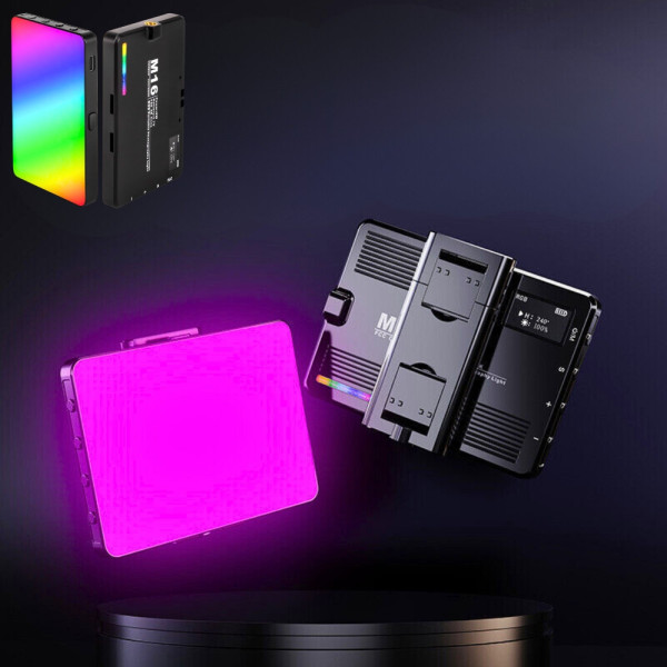 Бездротове накамерне відеосвітло M16 RGB акумуляторна міні лампа LED портативна для фото та відео
