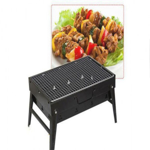 Мангал чемодан складной переносной  BBQ  разборной портативный барбекю гриль с решеткой для пикника 35х27х8см