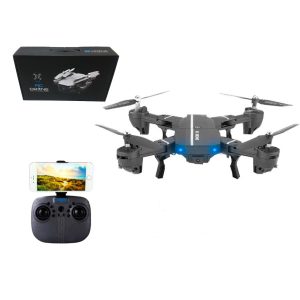 Квадрокоптер селфи-дрон складной RC DRON с Full HD WiFi камерой 8МП дрон Радиоуправляемый компактный с пультом