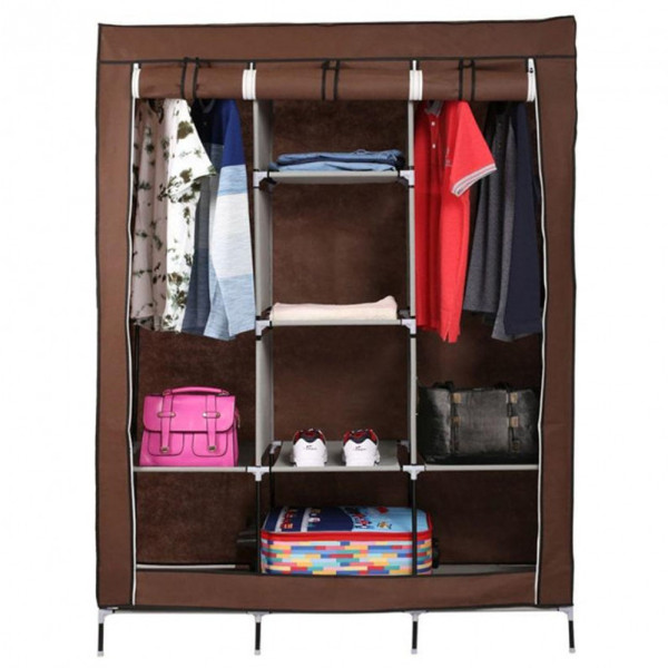 Тканевый шкаф для хранения одежды и обуви складная полка органайзер Storage Wardrobe 88130 каркасный стеллаж