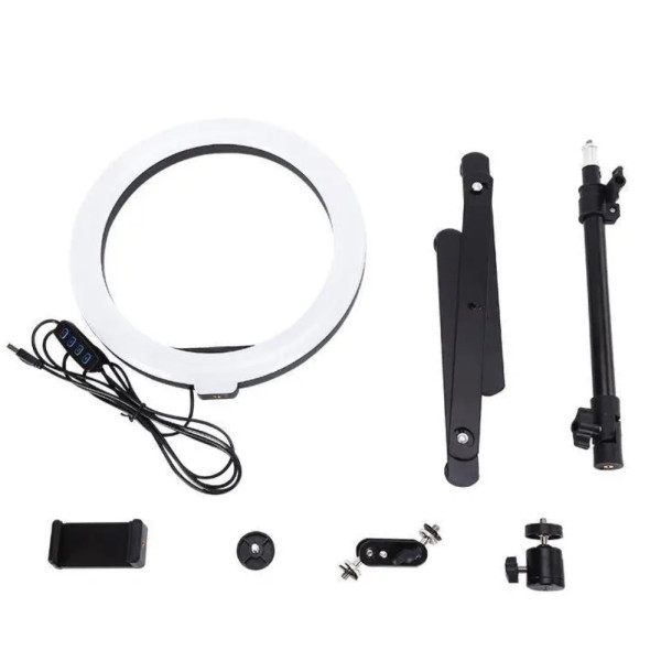 Настольная кольцевая лампа 26см со штативом Ring light Led Набор блогера светодиодное селфи кольцо