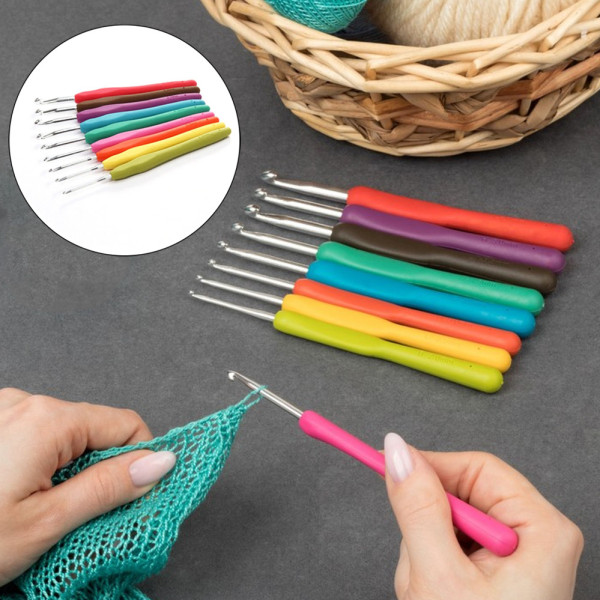 Крючки для вязания набор 9 шт вязальных крючков для пряжи Спицы крючки аксессуары для вязания 16 см 2мм-6мм Крючки для вязания набор 9 шт вязальных крючков для пряжи Спицы крючки аксессуары для вязания 16 см 2мм-6мм
