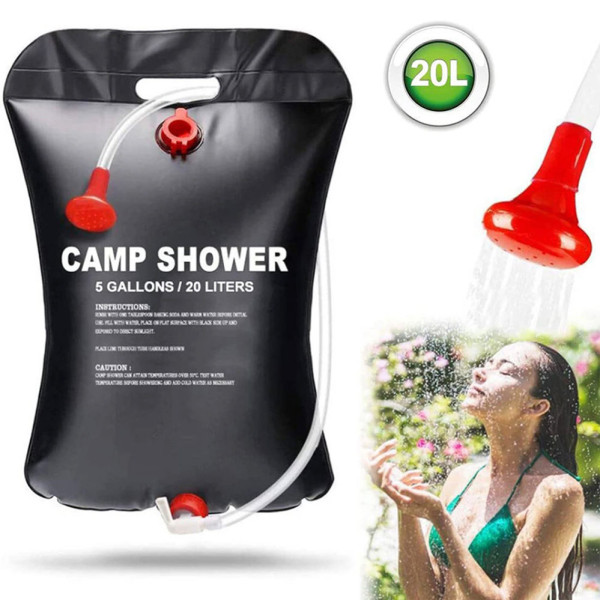 Переносной походный мобильный душ портативный для дачи и кемпинга Camp Shower на 20 литров черный