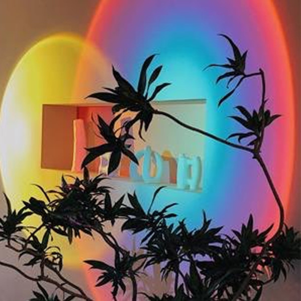 Sunset Lamp проекционный светильник желтый закат USB светильник проектор солнце атмосферная лампа для фото