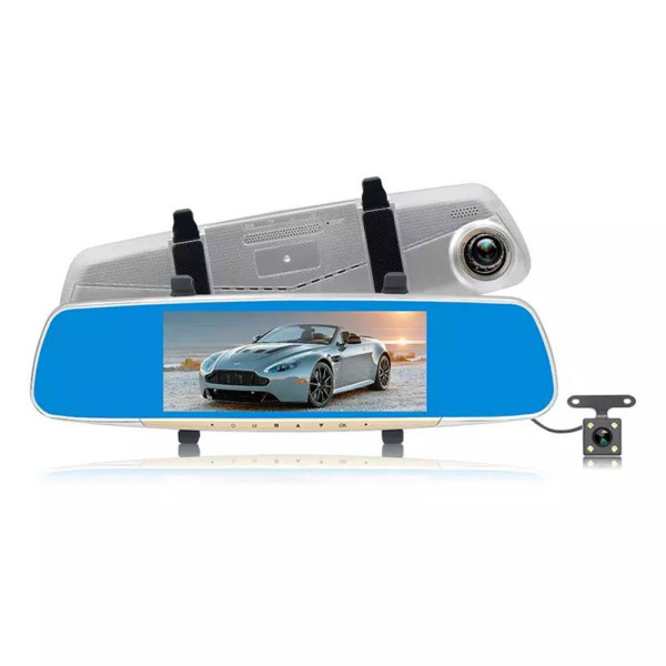 Зеркало видеорегистратор с камерой заднего вида DVR V10 Gold Автомобильный регистратор 7 дюймов HD 1080p