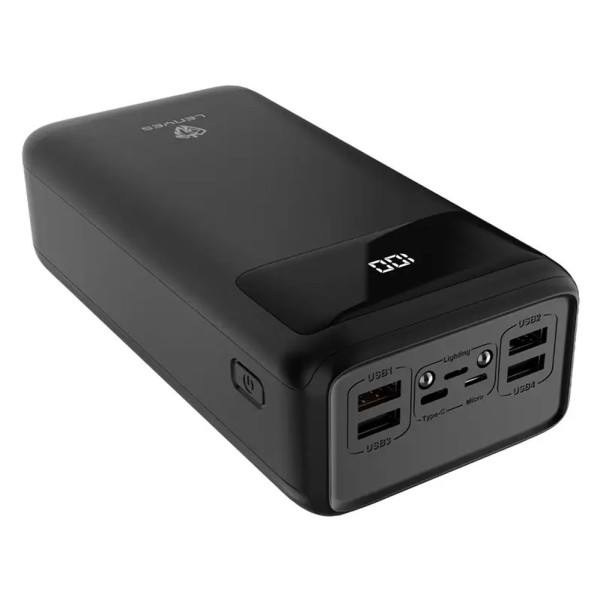 Повербанк 50000 mAh Power bank PX591 мощный Зарядное устройство для телефона Lightning Type-C 4 USB