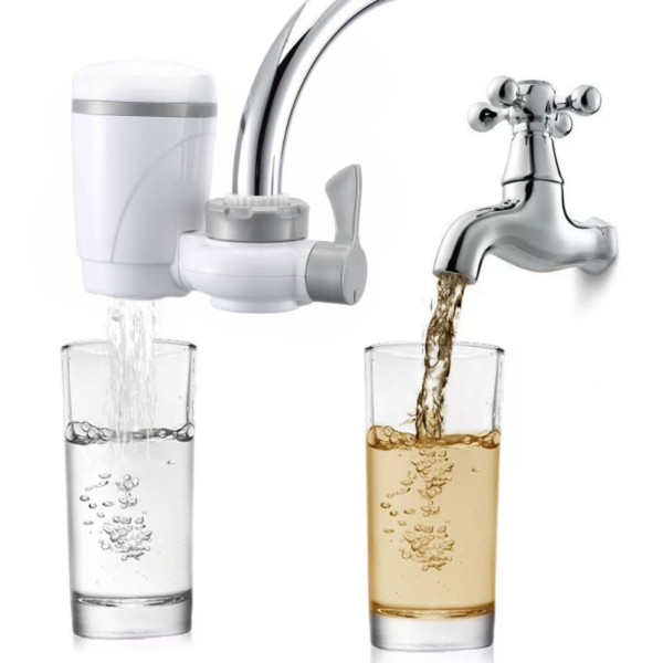 Проточный фильтр для воды очищающий с активированным углем Water Purifier насадка фильтр на кран Проточный фильтр для воды очищающий с активированным углем Water Purifier насадка фильтр на кран
