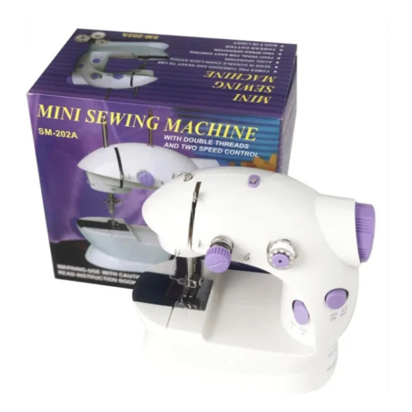 Швейная ручная мини машинка 4 в 1 Mini Sewing Machine SM-202А Домашняя компактная настольная портативная 220V