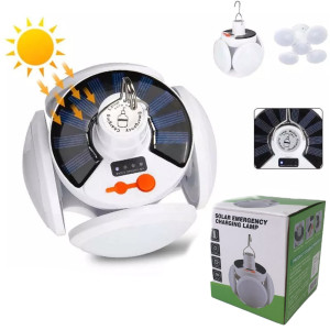 Фонарь подвесной Лампа для кемпинга аккумуляторная LED с солнечной панелью Camping Light с крючком яркий
