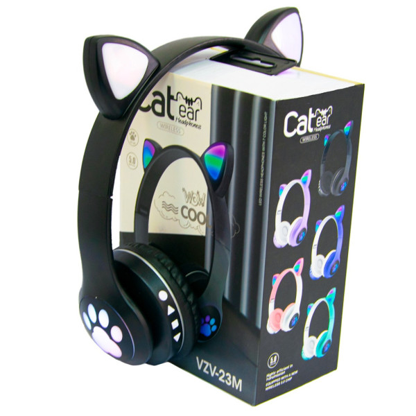 Наушники с ушками беспроводные Cat Ear VZV-23M детские наушники кошачьи ушки с микрофоном