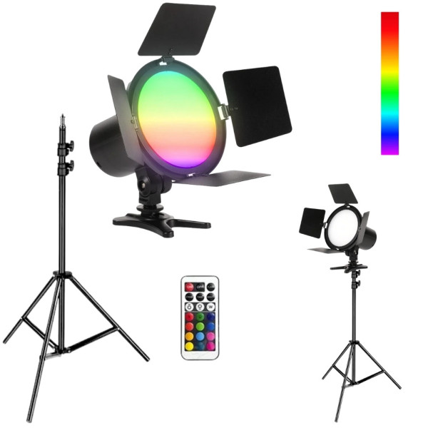 Світлодіодна RGB лампа відеосвітло з пультом та штативом 2м JSL-216 LED прожектор для фото та відеозйомки