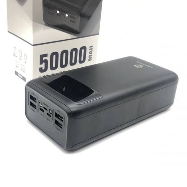 Повербанк 50000 mAh Power bank PX591 мощный Зарядное устройство для телефона Lightning Type-C 4 USB