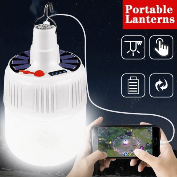 Лампа подвесная с аккумулятором с usb зарядкой JK-24 LED Фонарь на солнечной батарее для кемпинга с крючком Лампа подвесная с аккумулятором с usb зарядкой JK-24 LED Фонарь на солнечной батарее для кемпинга с крючком
