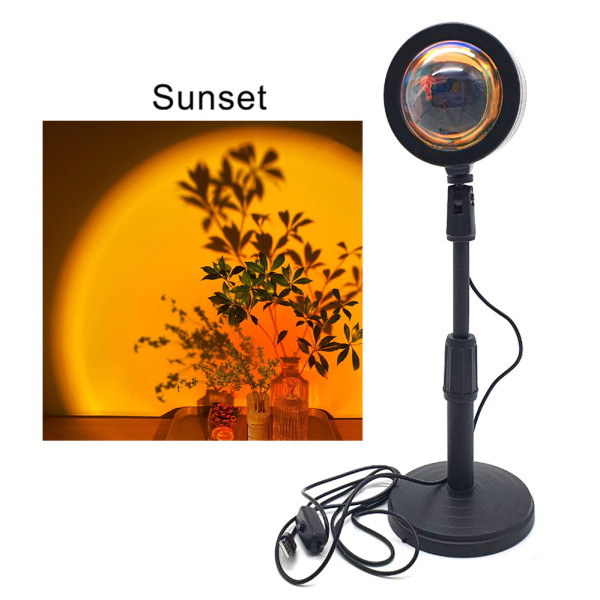 Проекционный светильник Sunset Lamp закат USB светильник проектор свет рассвета атмосферная лампа для фото
