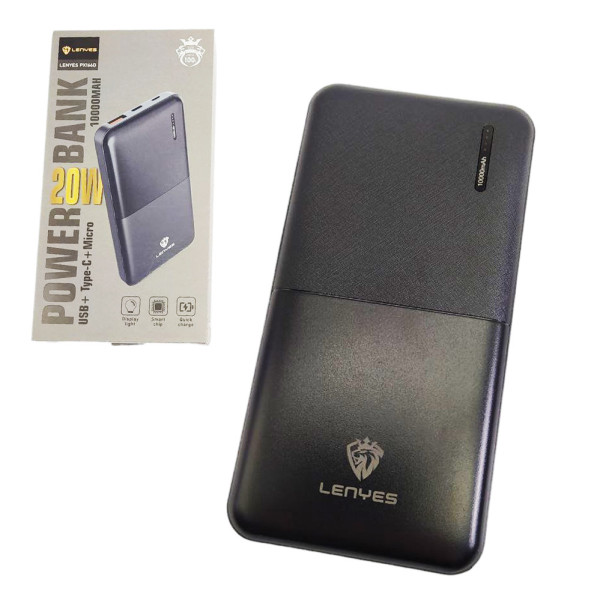Портативный внешний аккумулятор 10000 mAh Power bank PX166D зарядное устройство повербанк тайп си и юсб